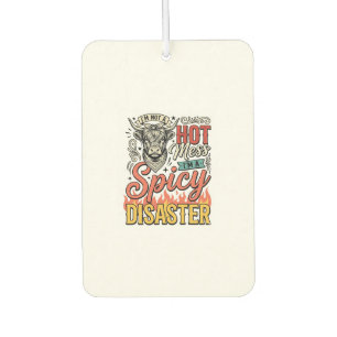 Spicy Disaster Highland Cow Vintage Western Shirt  Air Freshener