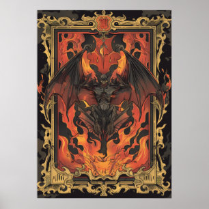 Spicy Elegance Hot Sauce Label Design Poster