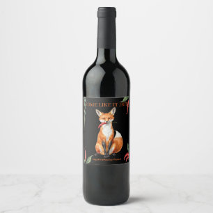Spicy Fox Custom Personalized Wine Label