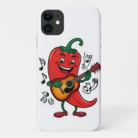 Spicy Guitar Pepper Sticker Design