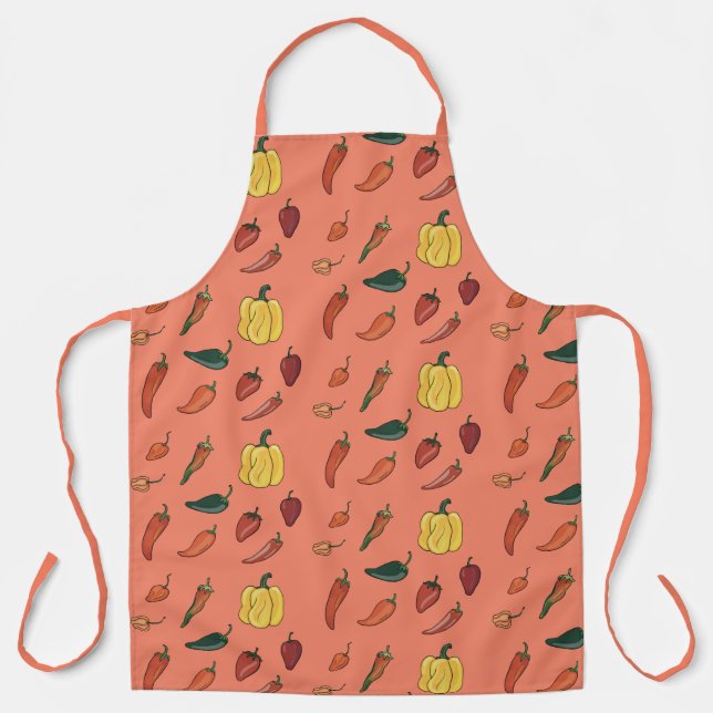 Spicy Hot Chili Peppers Apron (Front)
