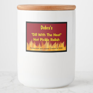 Spicy Hot Food Flames Label