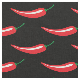 Spicy hot red chili pepper DIY fabric