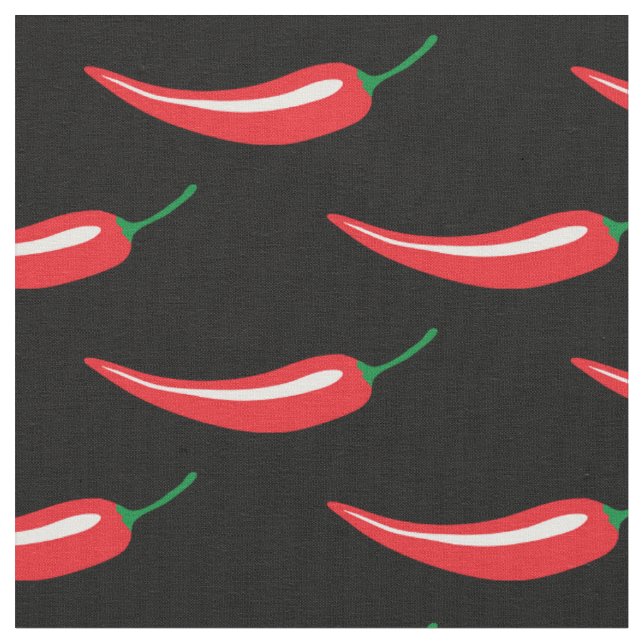 Spicy hot red chili pepper DIY fabric (Close Up)