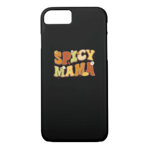 Spicy Mama Happy It’s Fall Y’all Groovy Retro Case-Mate iPhone Case