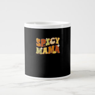Spicy Mama Happy It’s Fall Y’all Groovy Retro Large Coffee Mug