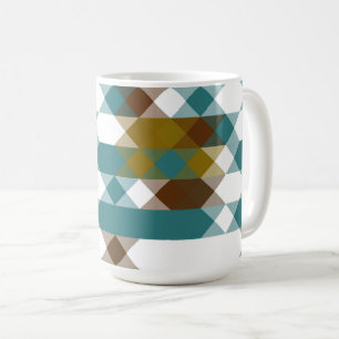 spicy mustard, faded jade, white and nutmeg  coffee mug