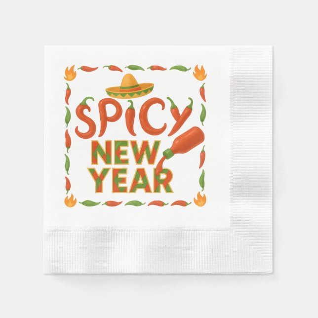 Spicy New Year Napkin (Front)