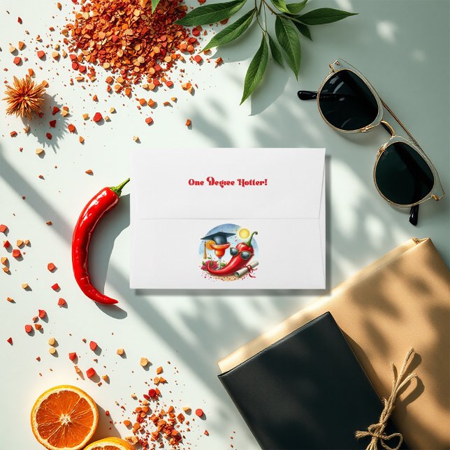 Spicy "One Degree Hotter" Graduation Envelope (Spicy "One Degree Hotter" Graduation Envelope)