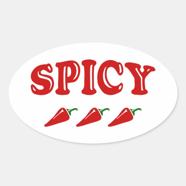 SPICY OVAL STICKER (Front)