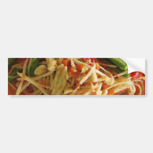 Spicy Papaya Salad [Som Tam] ... Thai Lao Food Bumper Sticker