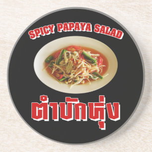 Spicy Papaya Salad [Tam Mak Hung] Isaan Dialect Coaster