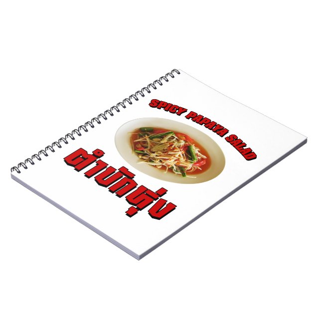 Spicy Papaya Salad [Tam Mak Hung] Isaan Dialect Notebook (Left Side)