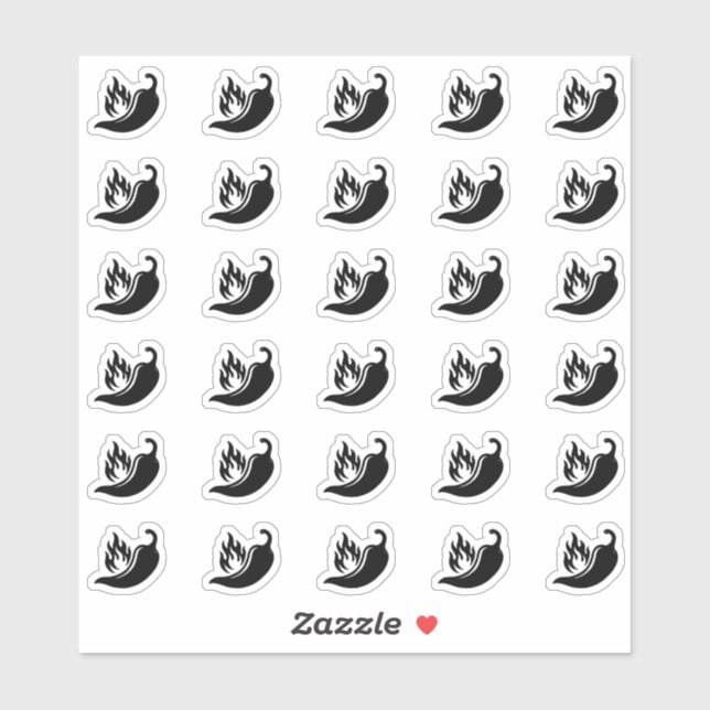Spicy Pepper Wedding Place Card Meal Menu Choice (Sheet)