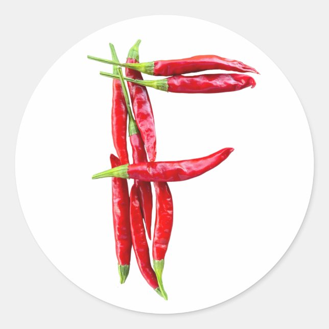 Spicy peppers - fiery! Chili peppers Classic Round Sticker (Front)