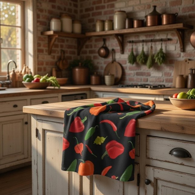 Spicy Peppers Kitchen Towel (Creator Uploaded)