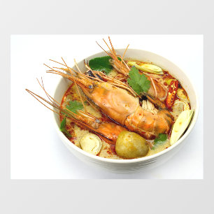 Spicy Prawn Soup Hot Sour Soup Thai Restaurant Window Cling