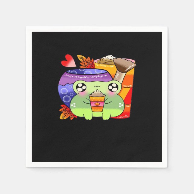 Spicy Pumpkin Latte Fall Season Classic Napkin (Front)