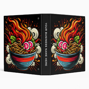 Spicy Ramen Japanese Noodle Street Art Binder