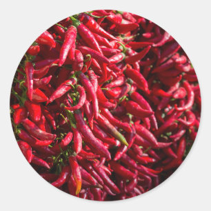 Spicy Red Chili In The Town Of Kalocsa Classic Round Sticker