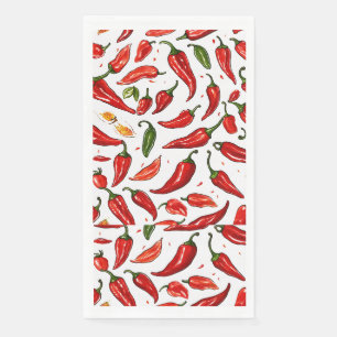 "Spicy Red Chili Paper Napkins" Napkin