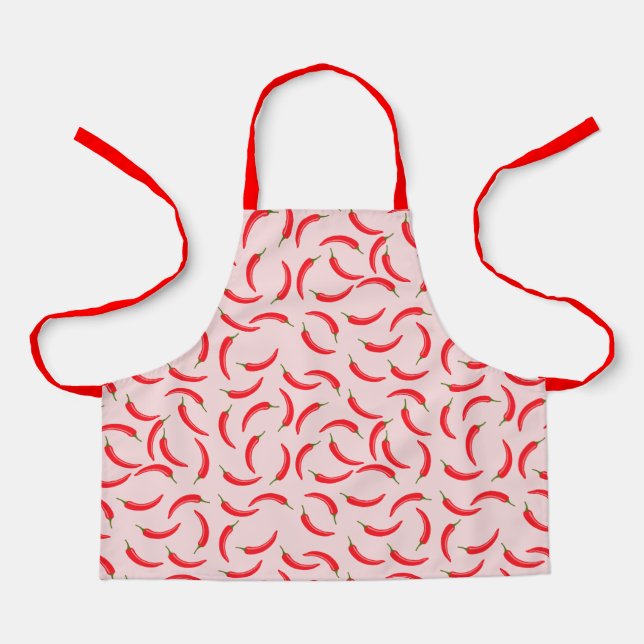 Spicy Red Chili Pattern Apron (Front)