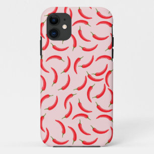 Spicy Red Chili Pattern iPhone 11 Case