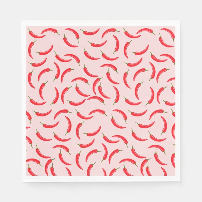 Spicy Red Chili Pattern Napkin (Front)