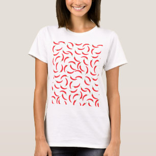 Spicy Red Chili Pattern T-Shirt