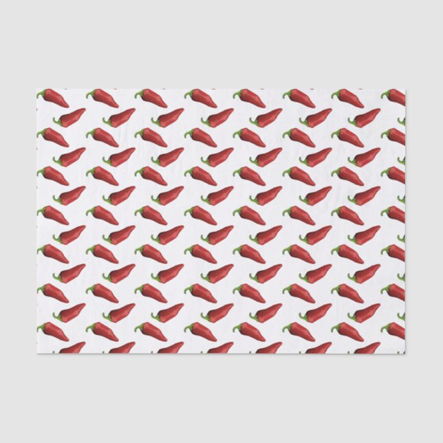 Spicy red chili peppers tissue paper (Front)