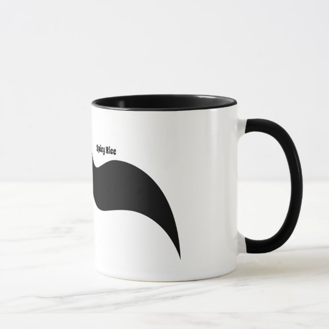 Spicy Rice Font Parenthese Moustache Mug (Right)