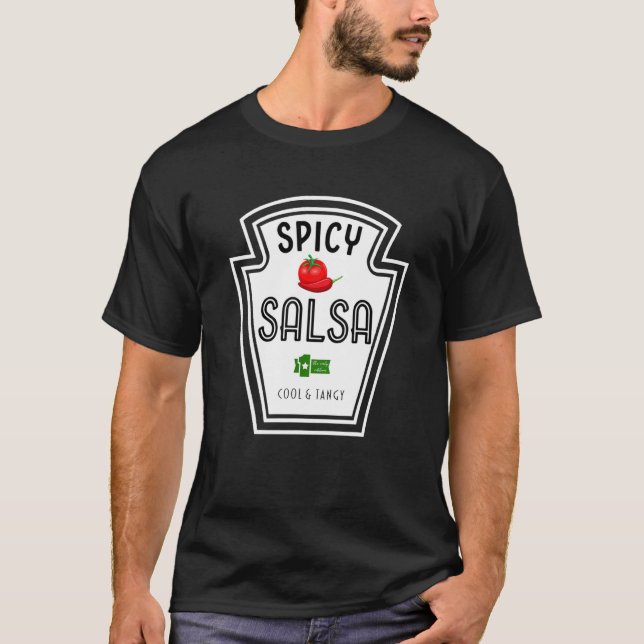 Spicy Salsa Group Condiment Team Halloween Costume T-Shirt (Front)