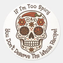 Spicy Sugar Skull Calavera Day of the Dead Sticker