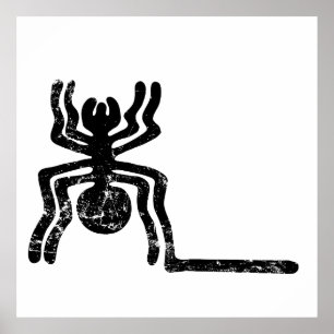 spider ancient idol geoglyph symbol petroglyph ame poster