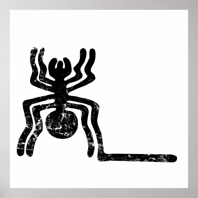 spider ancient idol geoglyph symbol petroglyph ame poster (Front)