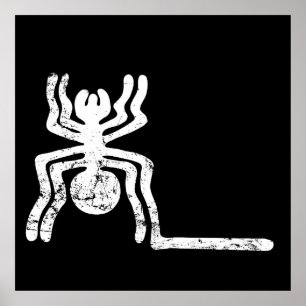 spider ancient idol geoglyph symbol petroglyph ame poster