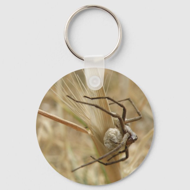Spider and Egg Sac Keychain (Front)