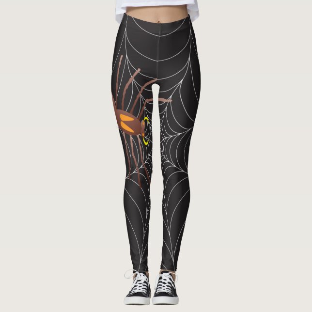 Spider And Spider Web Leggings (Front)