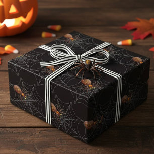 Spider And Spider Web Wrapping Paper