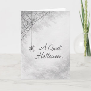 Spider and Spiderweb Halloween Greeting Card