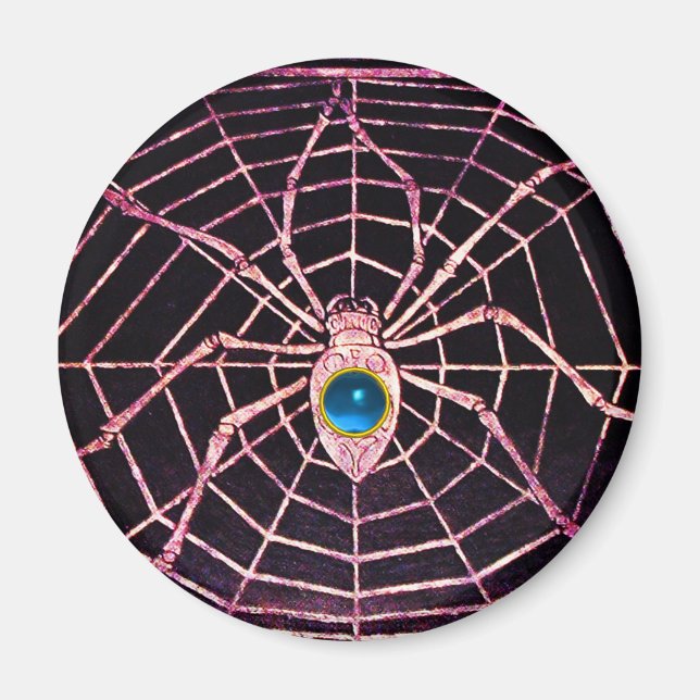 SPIDER AND WEB Blue Sapphire Black Magnet (Front)