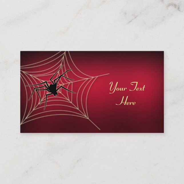 Spider and Web Business Card (Front)
