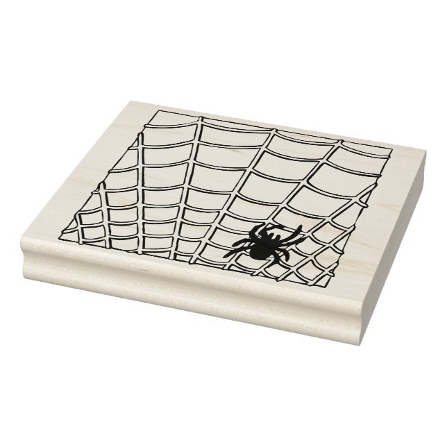 Spider and web illustration art stamp (Stamp)