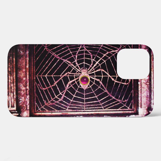 SPIDER AND WEB Pink Fuchsia Amethyst Black Case-Mate iPhone Case (Back (Horizontal))
