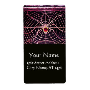 SPIDER AND WEB Pink Fuchsia Ruby Black