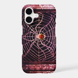 SPIDER AND WEB Red Ruby Black