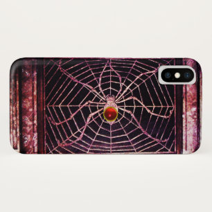 SPIDER AND WEB Red Ruby Black Case-Mate iPhone Case