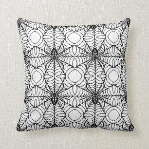 Spider and Web Throw Pillow