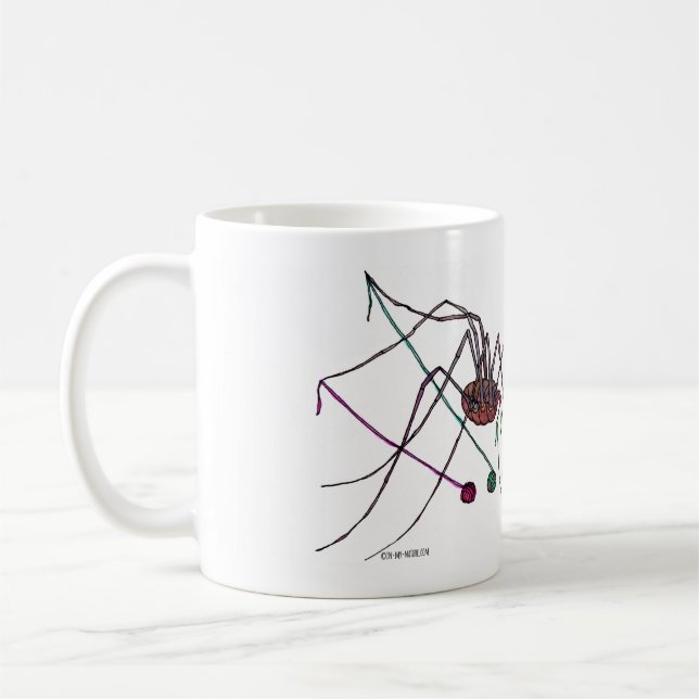 Spider and Yarn mug (Left)