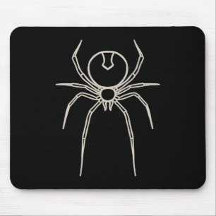 Spider - Bat Black and Bone White Mouse Pad